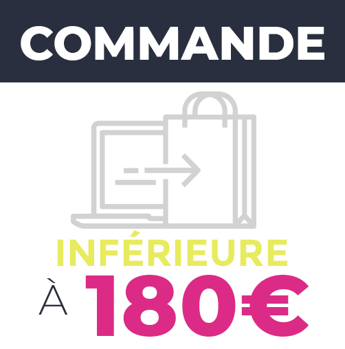 Commande inférieure à 180€ - Frais de livraison : 7,50€