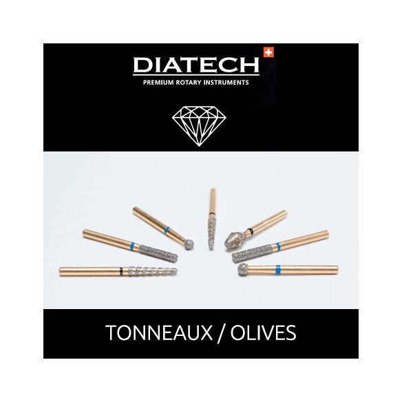 Fraises Diatech Diamant Tonneaux/olives G811 - Coltene