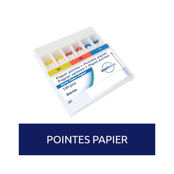 Pointes papier Vario Taper Paper 100u Steriblue
