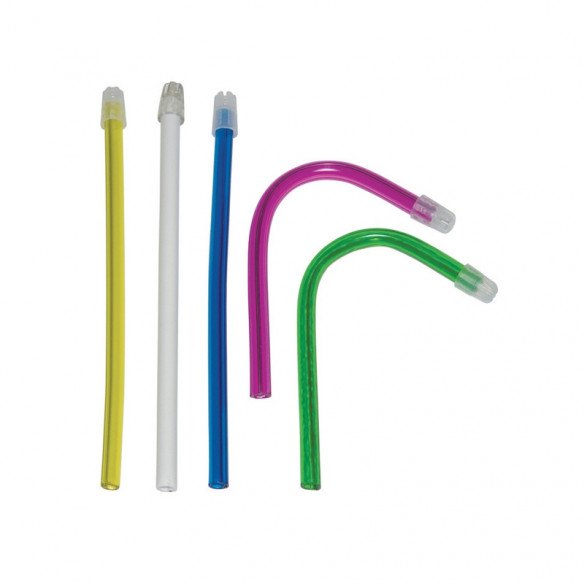 POMPE SALIVE amovible BLANC 100u - MEDISTOCK