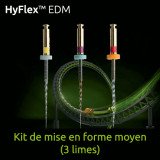 Limes Hyflex EDM Kit de mise en forme moyen 3 limes Coltene