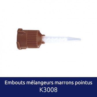 Embouts mélangeurs marron pointus 100 embouts Medistock