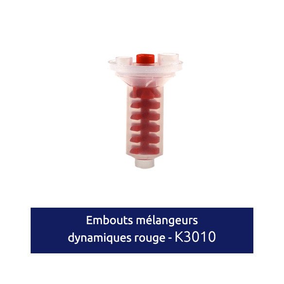 Embouts mélangeurs Dynamiques rouge et jaune 50 embouts Medistock