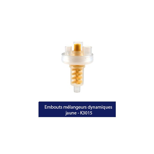 Embouts mélangeurs Dynamiques rouge et jaune 50 embouts Medistock