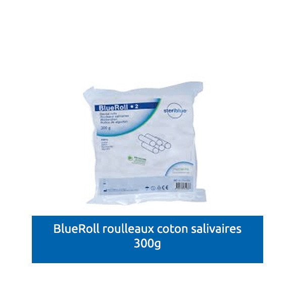 Blue Roll rouleaux de coton salivaires 300g Steriblue