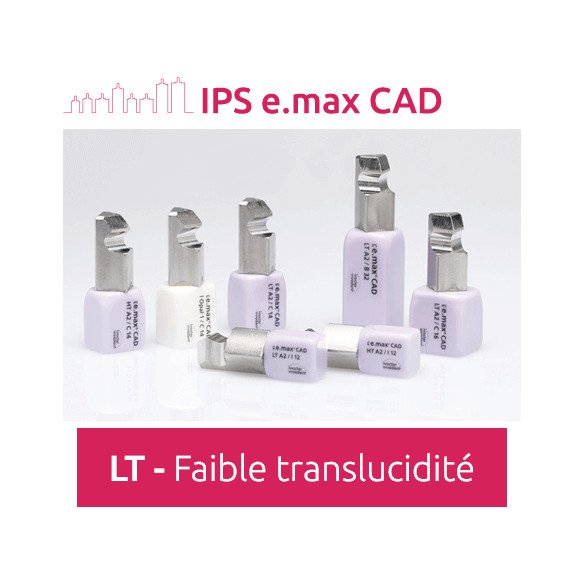 IPS e.max CAD LT (faible translucidité) 5 blocs Ivoclar Vivadent