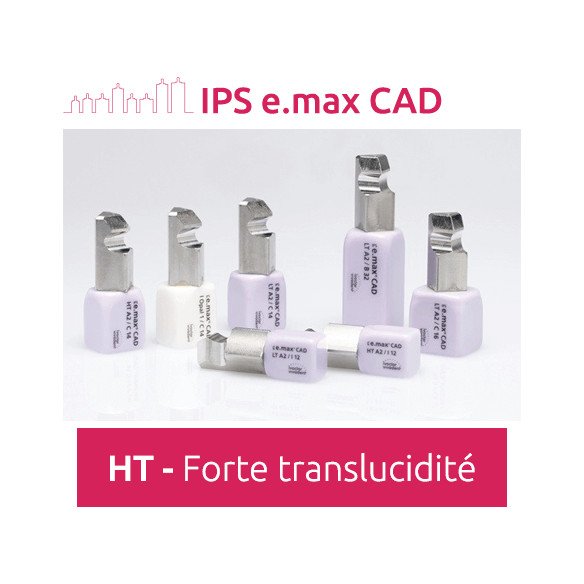 IPS e.max CAD HT (forte translucidité) - 5 blocs Ivoclar Vivadent
