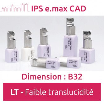 IPS e.max CAD LT (faible translucidité) Dimension B32 - 3 blocs Ivoclar Vivadent