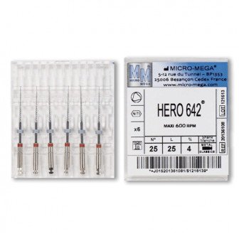 Limes Hero 642 boite de 6 limes Micro Mega