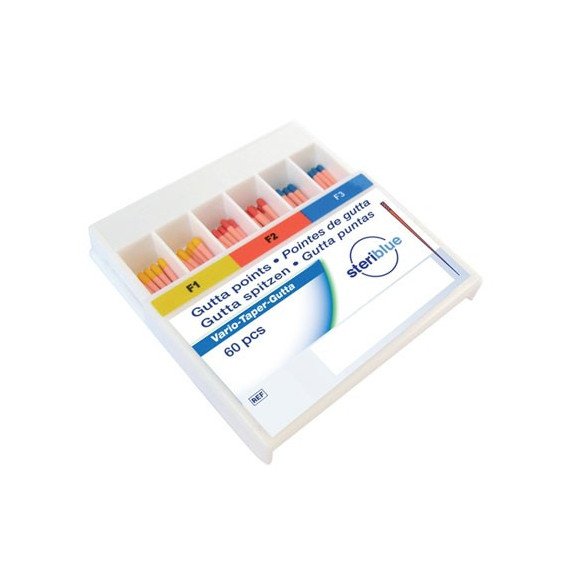 Pointes Gutta ISO Taper 60u Steriblue