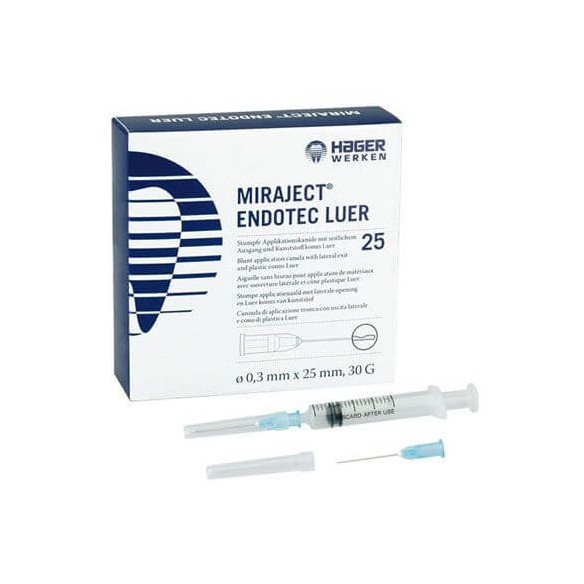 Aiguille Miraject Endotec Luer 0.25x25mm - 25u Hager Werken