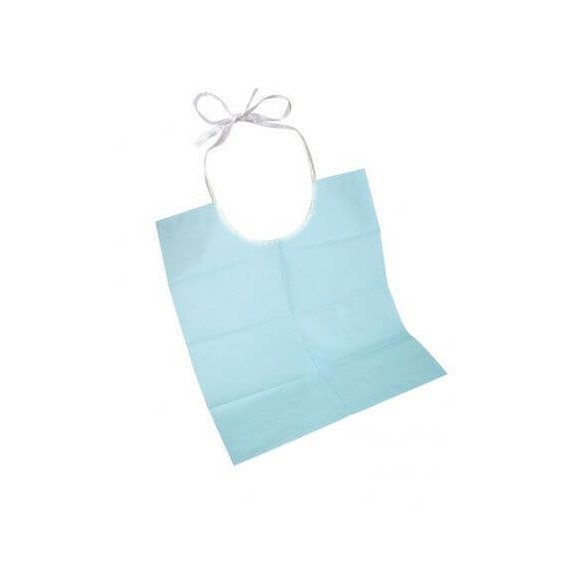 Bavette Bluebib Tie-On bleu 50u Steriblue