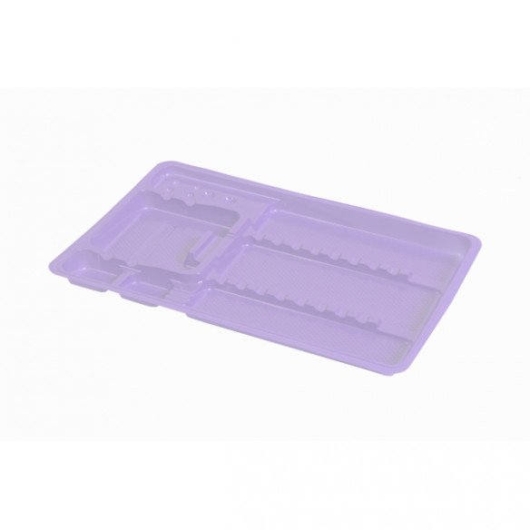 Plateau jetable avec compartiment lisse 28x18cm - 400u  Medibase