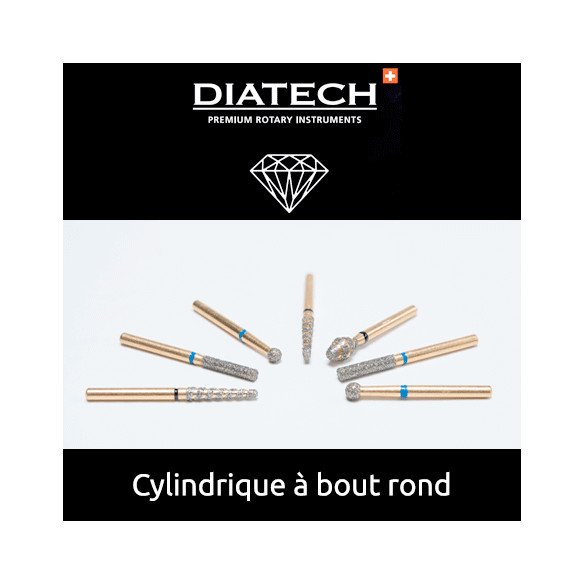 Fraise Diatech Diamant cylindre à bout rond 5u Coltene