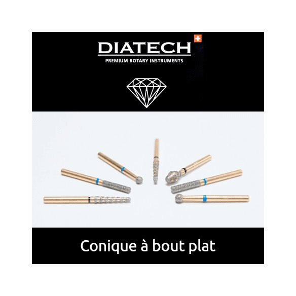 Fraise Diatech Diamant cône plat 5u Coltene