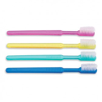 Brosses à dents jetables couleurs assorties - 100u Medibase