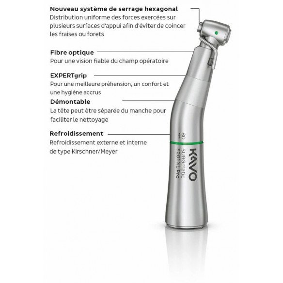 Contre-angle bague verte SURGmatic S201L Pro / S201XL Pro Kavo