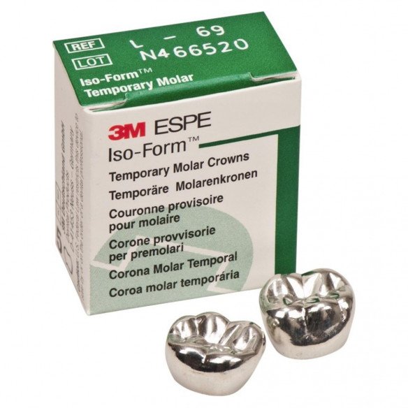 COURONNES PROVISOIRES ISO-FORM EN ÉTAIN ARGENT 5u  - 3M