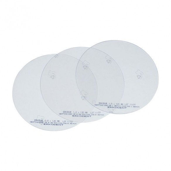 Plaque de thermoformage Erkodur Diamètre 120 transparent (50)
