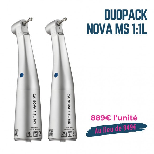 Duopack contre angle NOVA Micro séries 1:1L Bien Air