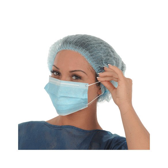 Masque de chirurgie à élastiques Mask+ 50u Medistock - Masque médical type IIR